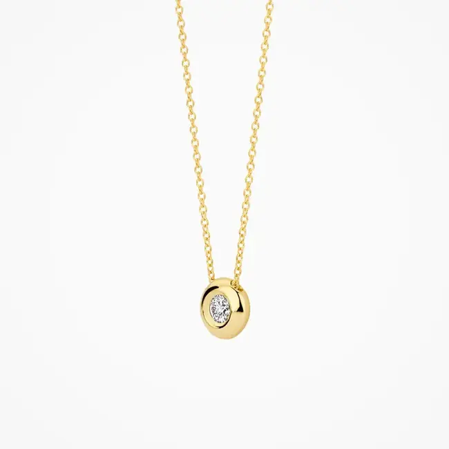 Blush Blush Collier met Hanger LG3005Y 14k Geelgoud met 0.10crt Briljant geslepen Lab Grown Diamant G SI 42cm