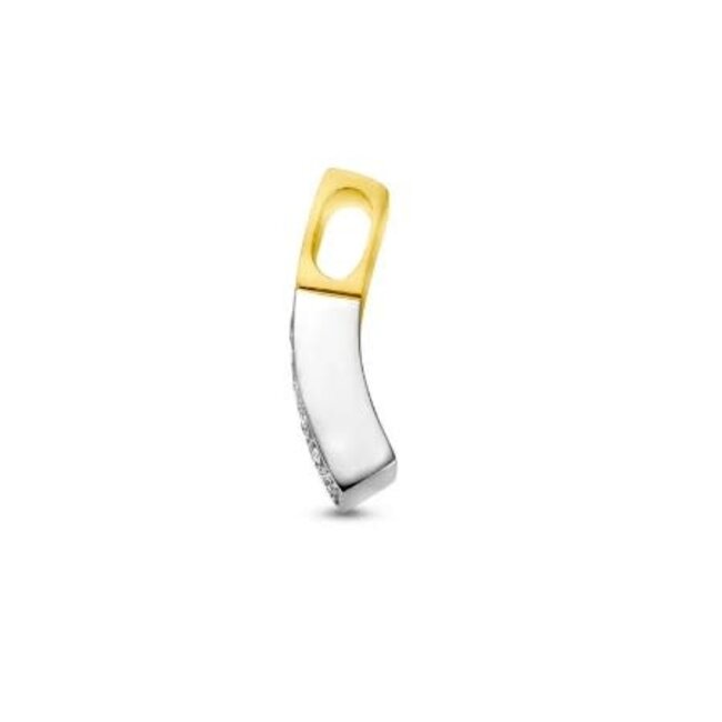 The House Of Blinckers THOB Hanger 42.08985 14k Bicolor met 0.07 ct Hsi Diamant 4mm x 11.5mm