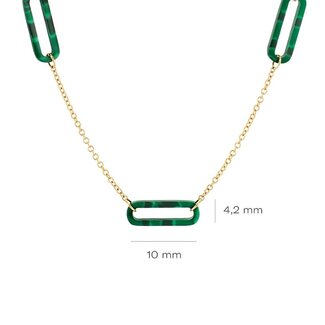 Blush Blush Collier 3204YMA 14k Geelgoud met Mallechiet Schakels 4mm x 10mm 42cm