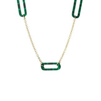 Blush Blush Collier 3204YMA 14k Geelgoud met Mallechiet Schakels 4mm x 10mm 42cm