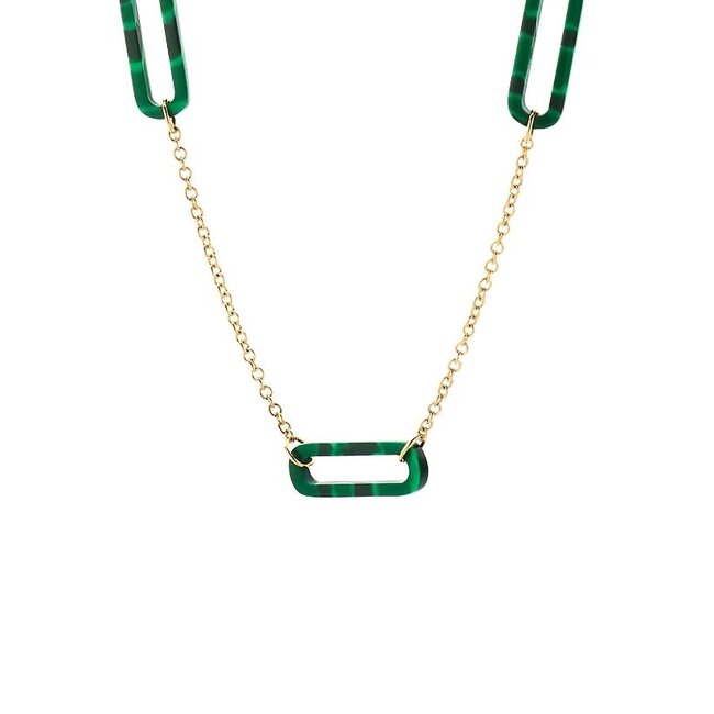 Blush Blush Collier 3204YMA 14k Geelgoud met Mallechiet Schakels 4mm x 10mm 42cm