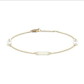 Blush Blush Armband 2267YMP 14k Geelgoud met Mother of Pearl Schakels 4mm x 10mm 16.5-18cm