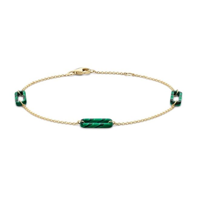 Blush Blush Armband 2267YMA 14k Geelgoud met Mallechiet Schakels 4mm x 10mm 16.5-18cm