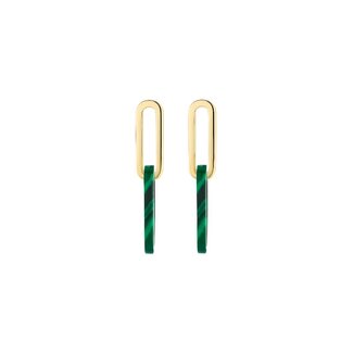 Blush Blush Oorbellen 7394YMA 14k Geelgoud met Mallaciet Schakel 20mm x 4.2mm