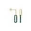 Blush Blush Oorbellen 7394YMA 14k Geelgoud met Mallaciet Schakel 20mm x 4.2mm