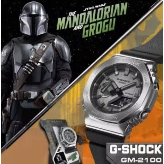 Casio G-Shock Casio G-Shock Horloge GM-2100-1AER-MAN Analogg Digitaal Stalen Kast en Zwart Kunststof Horlogeband Star Wars Special Edition