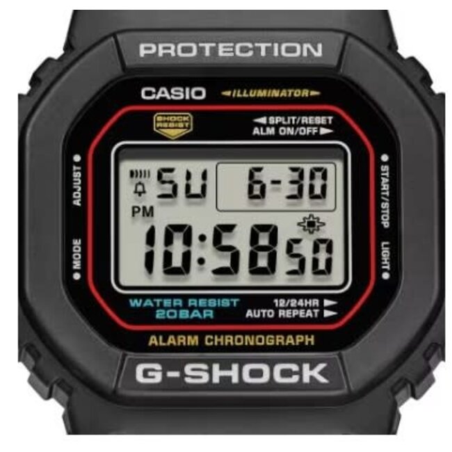 Casio G-Shock Casio G-Shock Horloge DW-5600RL-1ER Digitaal Zwart 49mm Waterdichtheid 20m