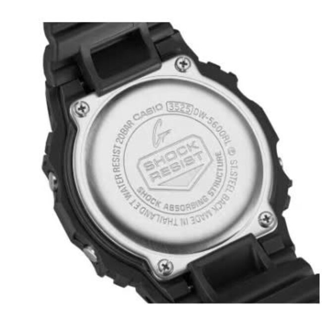 Casio G-Shock Casio G-Shock Horloge DW-5600RL-1ER Digitaal Zwart 49mm Waterdichtheid 20m