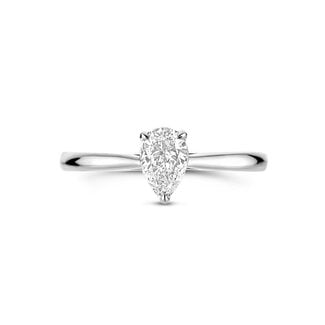 The House Of Blinckers THOB Ring 41.06441/54 14k Witgoud met 0.50crt D VS2 Peer geslepen Labgrown Diamant IGI Maat 54