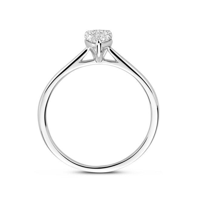 The House Of Blinckers THOB Ring 41.06441/54 14k Witgoud met 0.50crt D VS2 Peer geslepen Labgrown Diamant IGI Maat 54