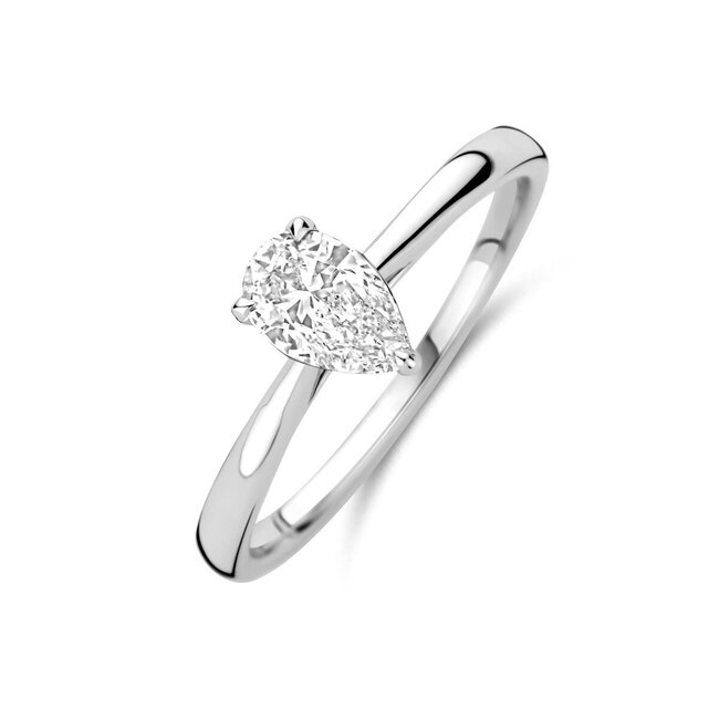 The House Of Blinckers THOB Ring 41.06441/54 14k Witgoud met 0.50crt D VS2 Peer geslepen Labgrown Diamant IGI Maat 54