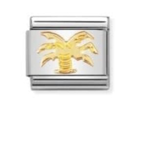 Nomination Nomination Schakel 030111/04 Composable Classic Staal met 18k Geelgoud Palmboom