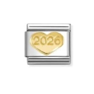 Nomination Nomination Schakel 030149/68 Composable Classic Staal met 18k Geelgoud 2026 Hart