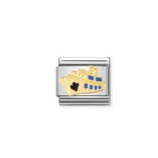 Nomination Nomination Schakel 030210/12 Composable Classic Staal met 18k Geelgoud Cruiseschip