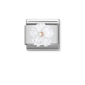Nomination Nomination Schakel 430510/02 Composable Classic Staal met 18k Geelgoud Symbol Mother of Pearl