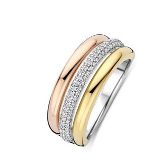 Ti Sento Milano Ti Sento Ring 12427TZ/56 Zilver met Tri-color en Zirkonia Maat 56