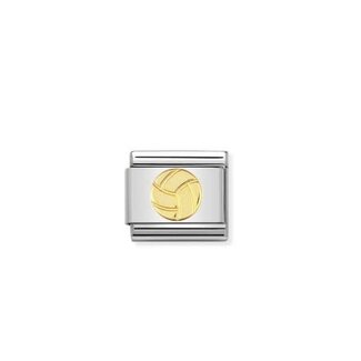 Nomination Nomination Schakel 030106-11 Composable Classic Staal met 18k Geelgouden Volleyball