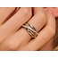 Ti Sento Milano Ti Sento Ring 12318ZI/56 Bicolor met Crossover met Zirkonia