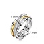 Ti Sento Milano Ti Sento Ring 12318ZI/56 Bicolor met Crossover met Zirkonia