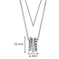 Ti Sento Milano Ti Sento Collier 34058ZI/42 Zilver met 3 Ringen met Zirkonia 42cm