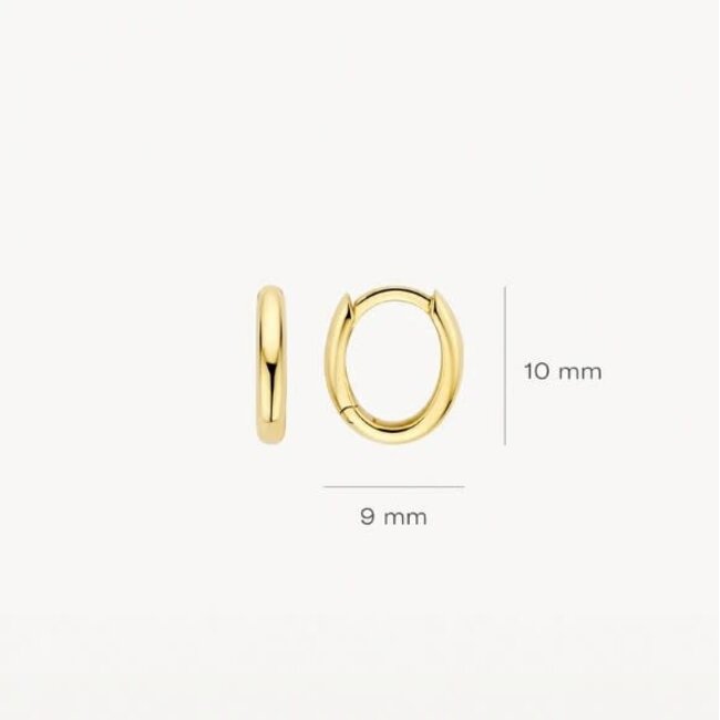 Blush Blush Oorbellen 7398YGO 14k Geelgoud Ovaal Rond