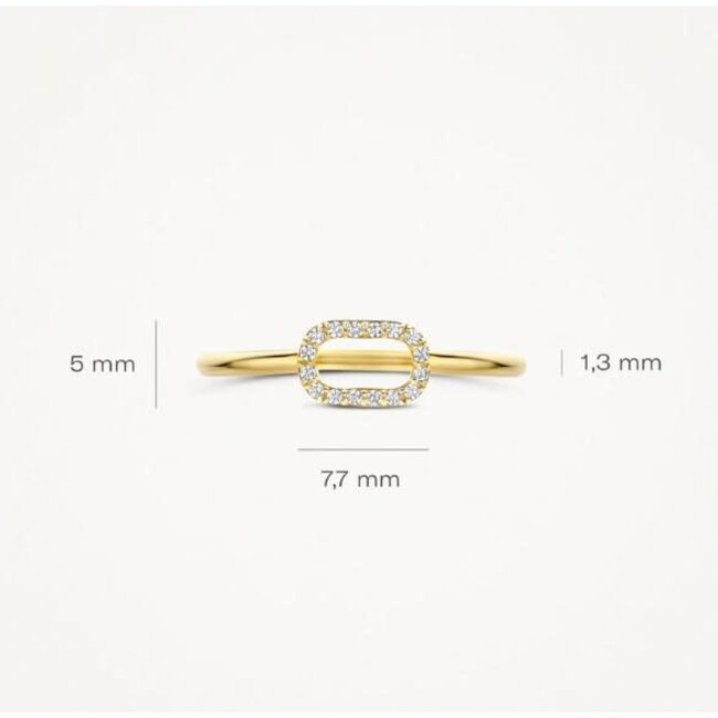 Blush Blush Ring 1289YZI/54 14k Geelgoud met Zirkonia Maat 54