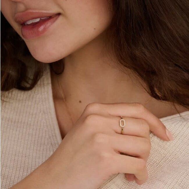 Blush Blush Ring 1289YZI/54 14k Geelgoud met Zirkonia Maat 54