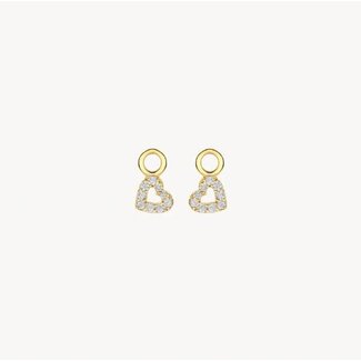 Blush Blush Oorbedels 9098YZI 14k Geelgoud met Zirkonia Hart