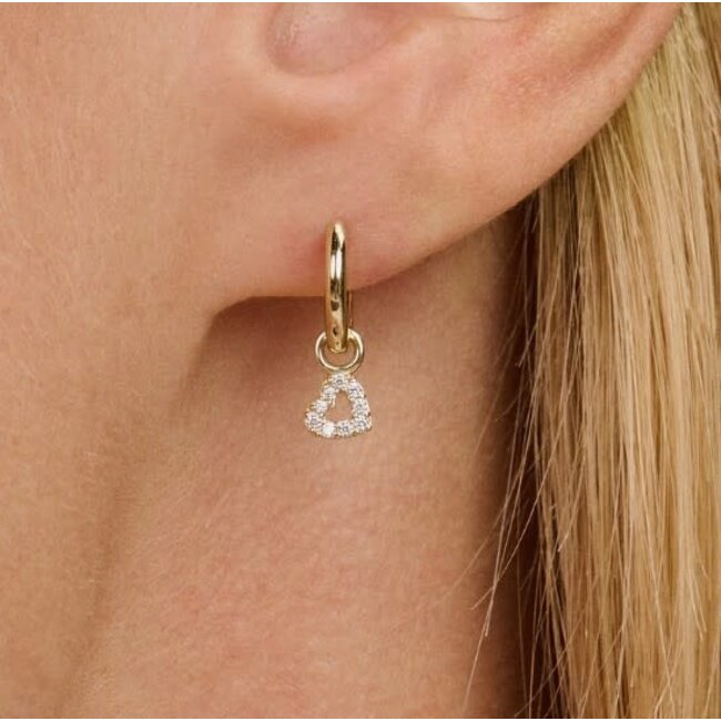 Blush Blush Oorbedels 9098YZI 14k Geelgoud met Zirkonia Hart