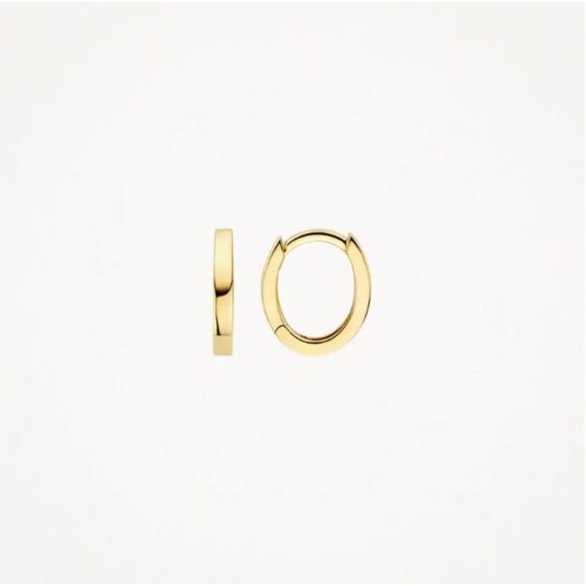 Blush Blush Oorbellen 7399YGO 14k Geelgoud Ovaal Recht 9mm x 10mm