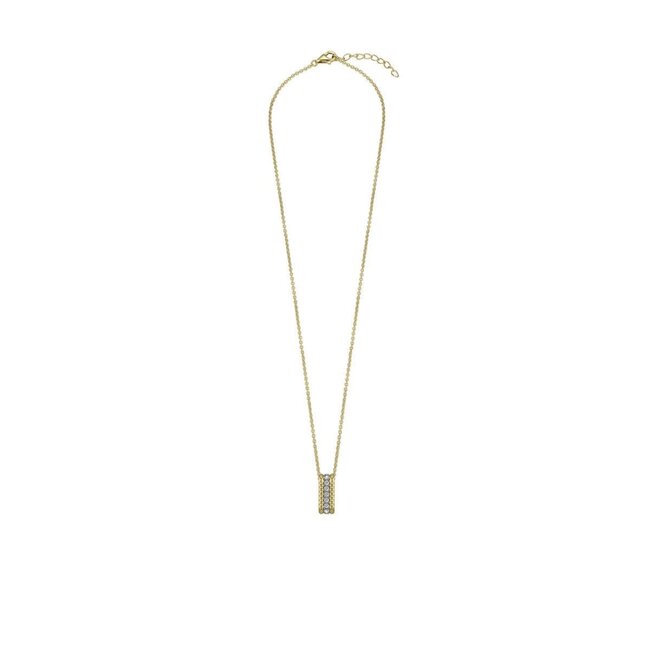 Gisser Jewels Amsterdam Gisser Jewels N1132Y-42+3 Zilver met Geelgouden Plating en Zirkonia