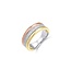 Gisser Jewels Amsterdam Gisser Jewels Ring R457T-58 Zilver Tri-color met Zirkonia Maat 58