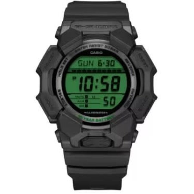 Casio G-Shock Casio G-Shock  Horloge GD-010BEG-1ER Black Electro Green Digitaal Zwart 48mm