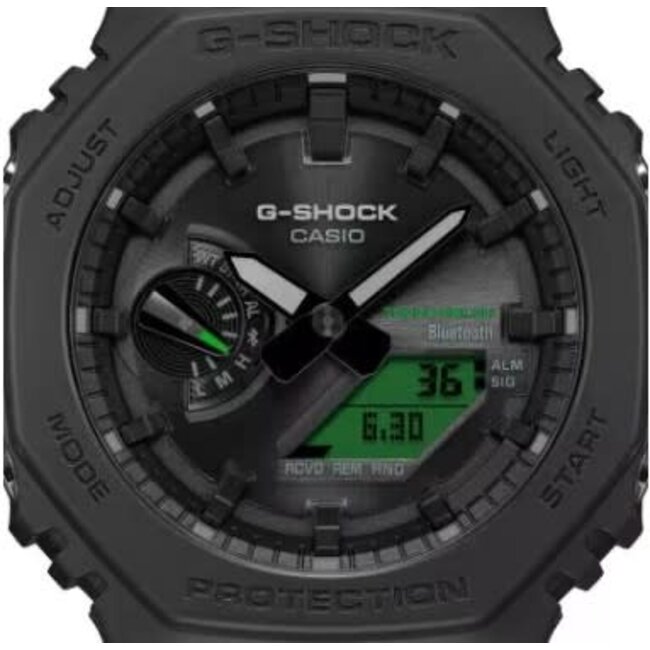 Casio G-Shock Casio G-Shock Horloge GA-B2100BEG-1AER Black Electro Green Analoog Digitaal Zwart 42mm