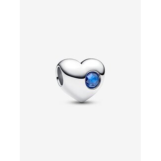 Pandora Pandora Bedel 794161C09 Zilver Hart Blauw September Geboortesteen