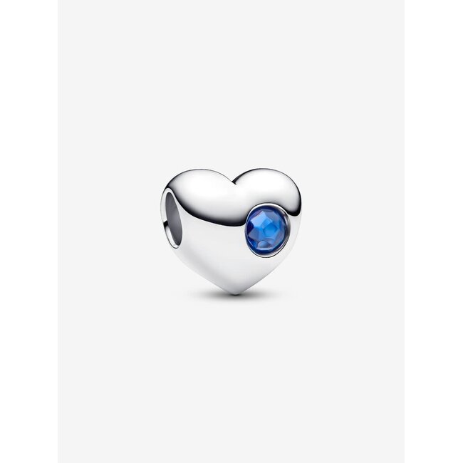 Pandora Pandora Bedel 794161C09 Zilver Hart Blauw September Geboortesteen