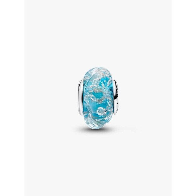 Pandora Pandora Bedel 794701C01 Zilver Muano Glas Turquoise