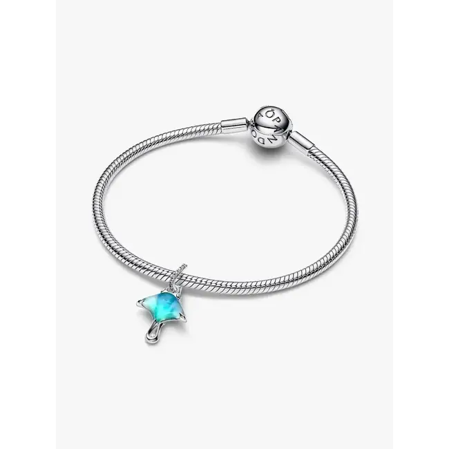Pandora Pandora Bedel 794685C01 Zilver Manta White Boiresin man Made Mother of Pearl