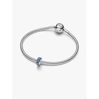 Pandora Pandora Clip 794700C01 Zilver met Royal Blauw Crystal