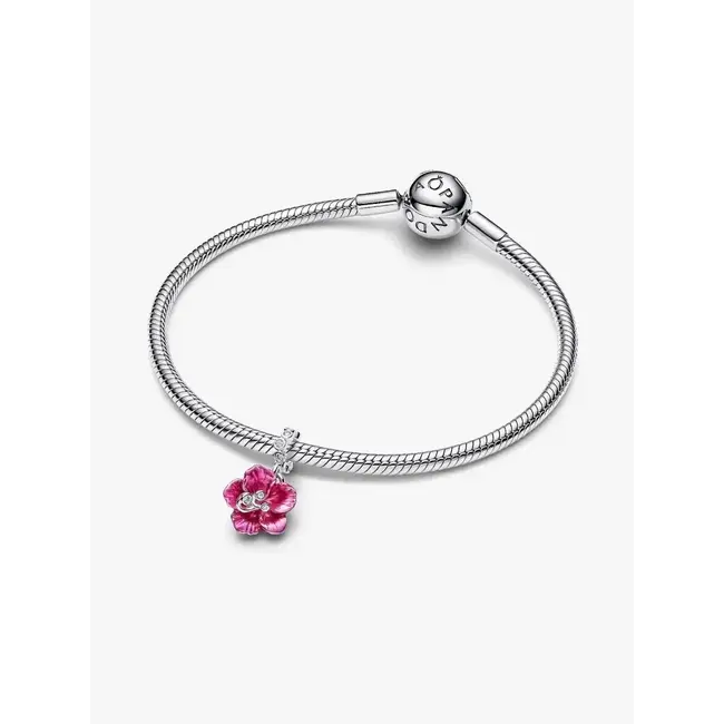 Pandora Pandora Bedel 794698C01 Zilver Hibiscus Roze