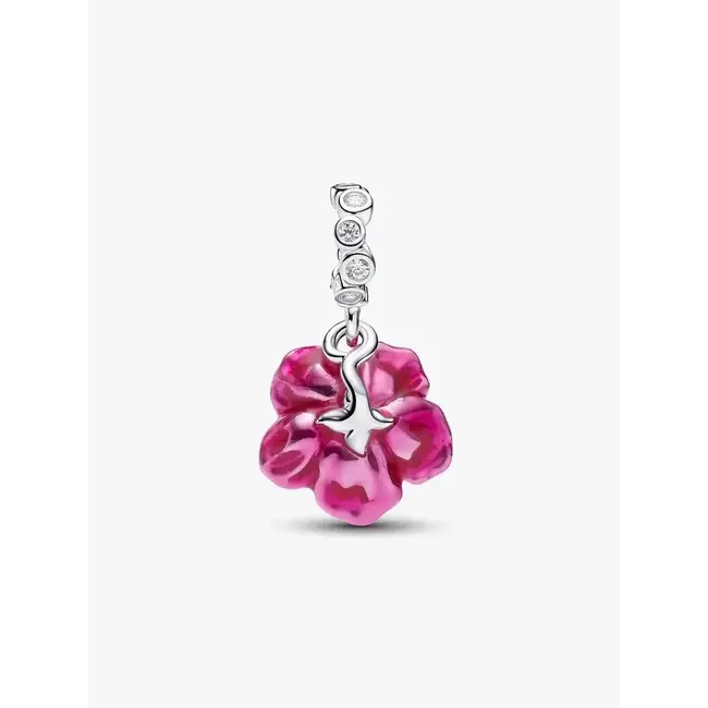 Pandora Pandora Bedel 794698C01 Zilver Hibiscus Roze