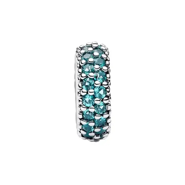 Pandora Pandora Bedel 791359C01 Spacer met Blauw/ Groen Zirkonia