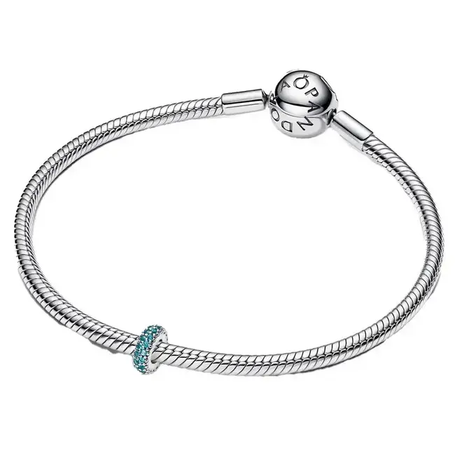 Pandora Pandora Bedel 791359C01 Spacer met Blauw Zirkonia