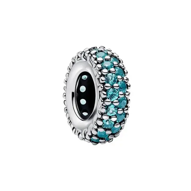 Pandora Pandora Bedel 791359C01 Spacer met Blauw Zirkonia