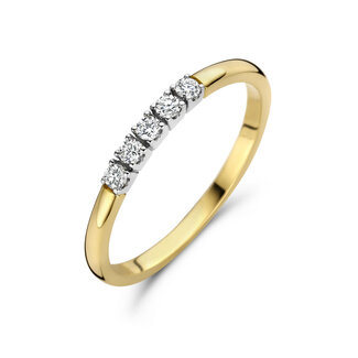 The House Of Blinckers THOB Ring 42.08929/54 14k Bi-color Goud met 3-0.15crt H SI2 Diamant Maat 54