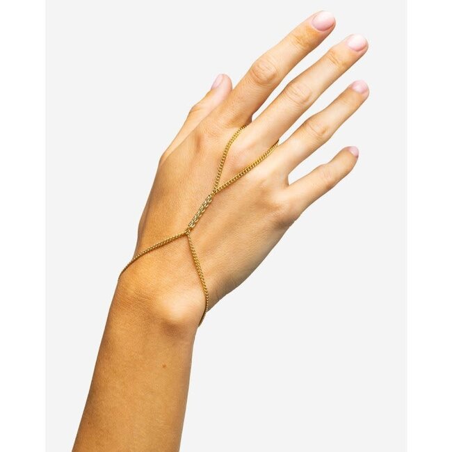 Buddha to Buddha Buddha to Buddha Hand Armband 033GV C-E George Zilver met Geelgouden Plating Maat C-E