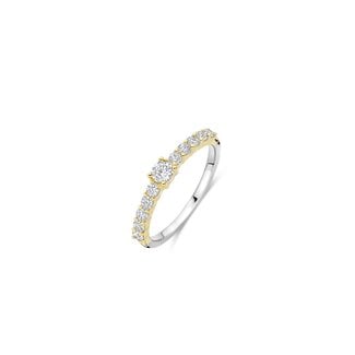 Ti Sento Milano Ti Sento Ring 12429ZY/52 Zilver Bi-color met Zirkonia Maat 52