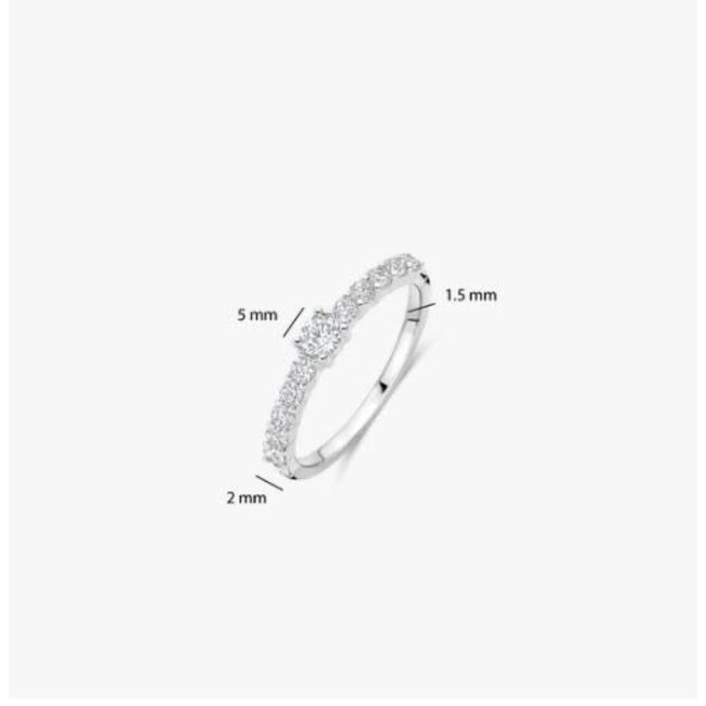 Ti Sento Milano Ti Sento Ring 12429ZI/54 Zilver met Zirkonia Maat 54