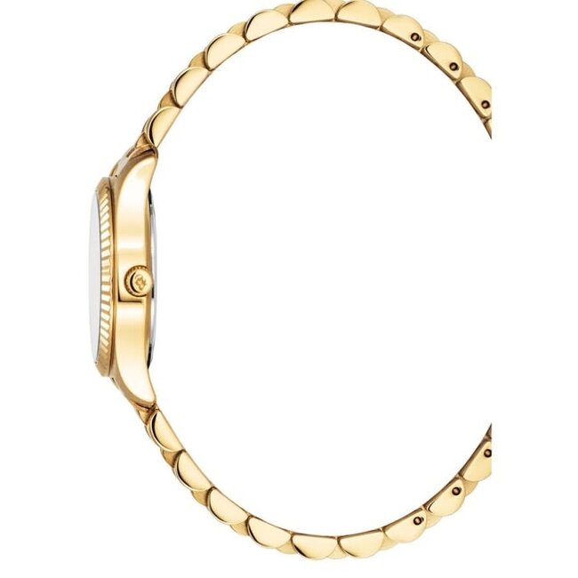 Jacques du Manoir Jacques Du Manoir Horloge JWL04007 Inspiration  staal Goudkleurig met zwarte wijzerplaat 26.5MM