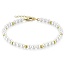Gisser Jewels Amsterdam Gisser Amsterdam Armband B1055Y-17+3 Zilver met Geelgouden Plating en Parel 4mm 17-20cm